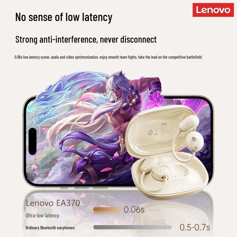 Lenovo EA370 Open-Ear Sport Bluetooth Ear-hook Headphones