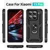 For Xiaomi 15 Pro Case PC+TPU Phone Cover with Rotary Ring Kickstand