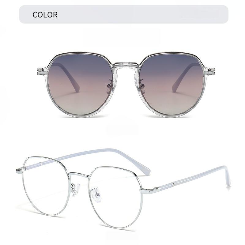 

Солнцезащитные очки Lzabella 2 в 1 с поляризацией, винтажные очки из сплава, женские 2025, очки с магнитной клипсой, оптические оправы, мужские 81001