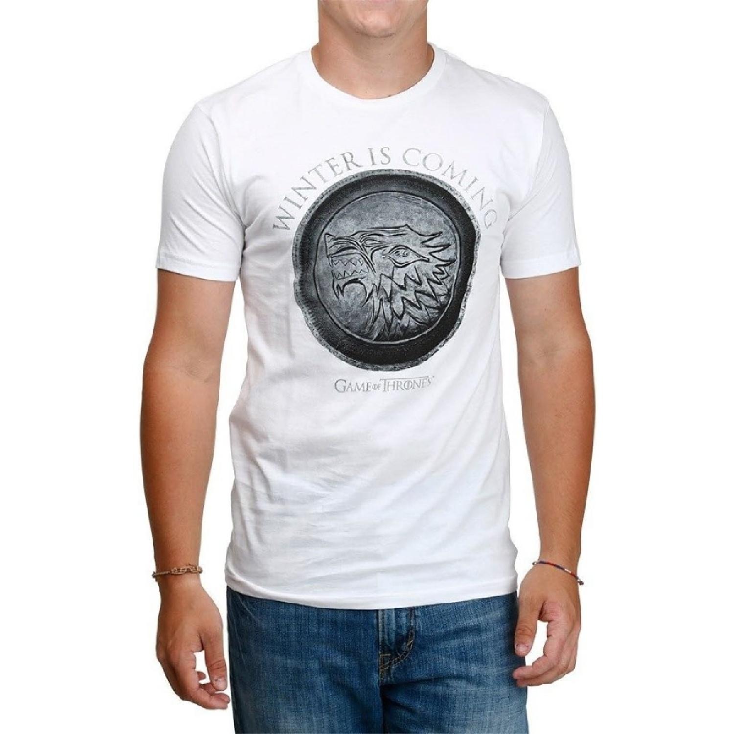 Исаак Моррис Игра Престолов Зима Близко Белая Футболка - L S