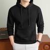 Autumn/Winter Fashion Trend Solid Color Hooded Pullover Sweatshirt with Patch Pocket and Custom Logo.