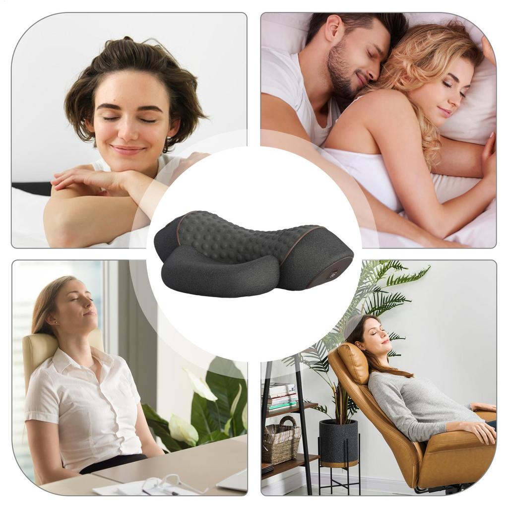 Heated Neck Pillow Muscle Relax Pillow Memory Foam Ergonomic Electric Relief Support Cervical Portable Massager For Neck Back