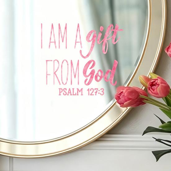 Removable Glass Decor for Home Inspirational Quote Decals Mirror, Motivational Saying Affirmation Stickers, Waterproof Wall Art Mirror Static Sticker