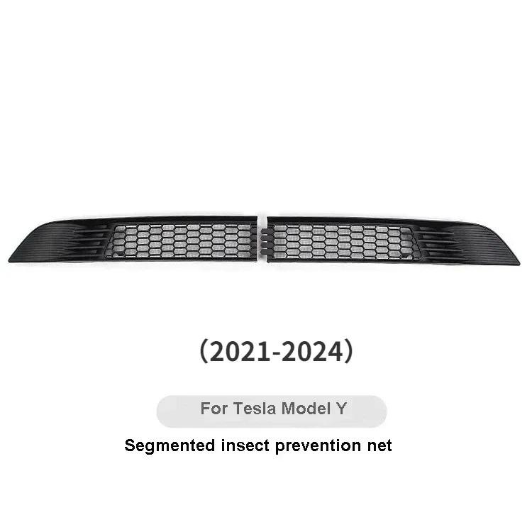 For Tesla Model 3/Y/3+ Highland 2024 Insect-proof Net ABS Segmented Front Air Inlet Protect Cover Insect Prevention Accessories
