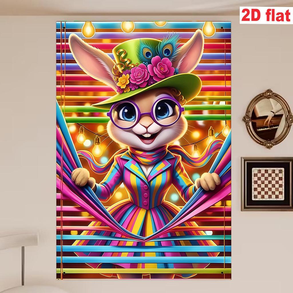 Easter Spring Curtain Background and Window Cover Decor