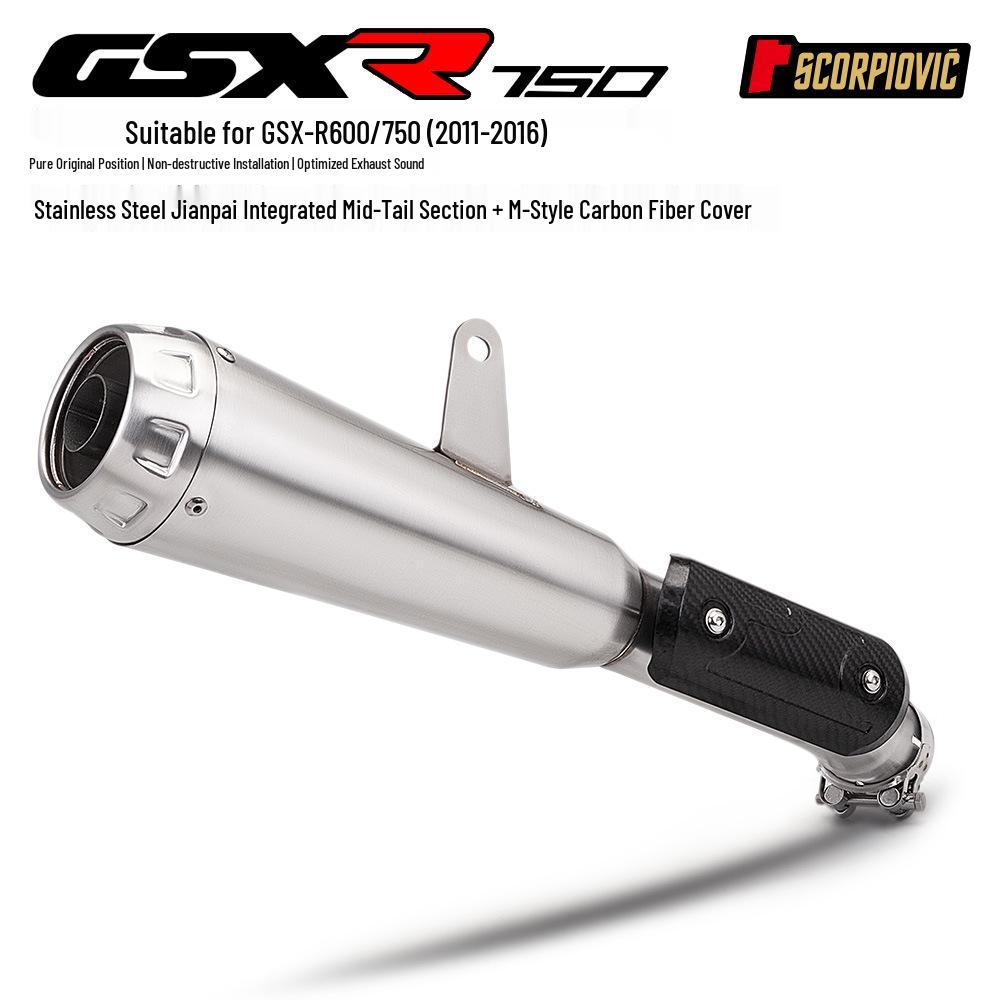 

Motorcycle Exhaust Mid-Pipe & Muffler for GSXR750/600 (2011-2016)