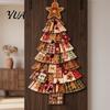 Garten- und Meeresdeko für das ganze Jahr, Weihnachtlicher handgefertigter Türhänger-Bausatz, Patchwork-Baumdekoration, DIY-Näh-Set, Übergroßes Silhouette-Ornament