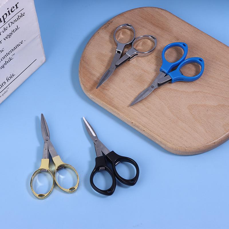 Multifunctional Needlework Scissors Portable Folding Scissors Carbon Steel Fishing Line Cutting Tools Mini Tackle Supplies