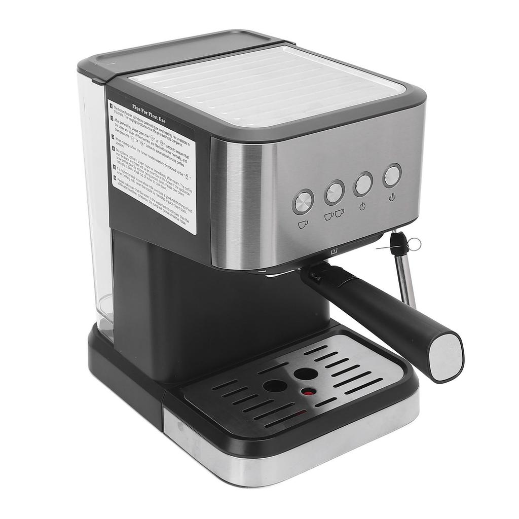 Semi Automatic Compact Coffee Machine 20 Bar Coffer Maker with Milk Frother Steam Wand 1.5L Water Tank Quick Preheat