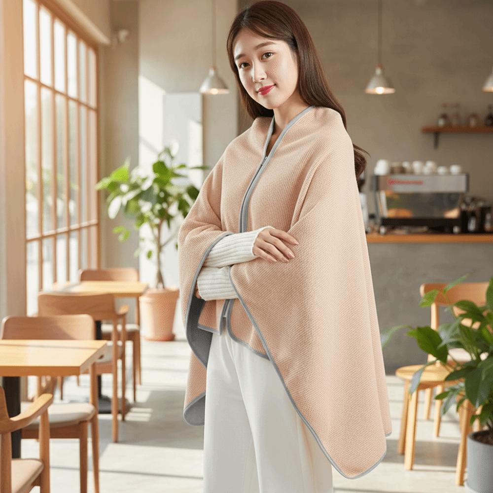 Washable USB Heated Shawl Fast Heating Heating Large Shawl Electric Heated Blanket  Camping