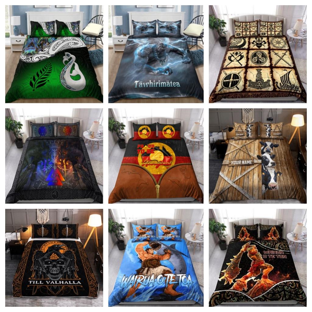 Tmarc Tee New Zealand Aotearoa Maina Paua Shell Printed Bedding Suit Bedroom Decor