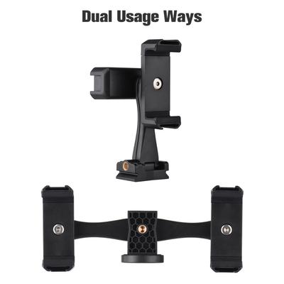 Andoer Multifunktionales Smartphone-Video-Set inklusive universeller Handy-Stativhalterung mit Dual-Phone
