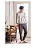 Set Pigiama in Cotone da Uomo Taglie Forti Primavera/Autunno - Manica Lunga, Abbigliamento per la Casa Casual