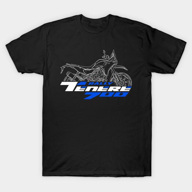 

Men Black Print T-shirt Yamaha Tenere 700 Rally 2025 No-Cut Transfer Paper Print Cotton Tshirt M чорний