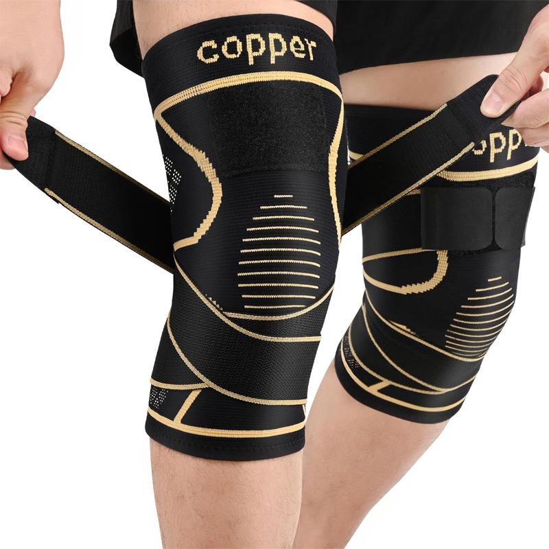 Copper Ion Sports Knee Pads Straps Pressurized Basketball Cushioning Protective Gear Cycling Mountaineering Breathable Knee Pads
