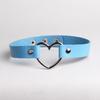 Harajuku Soft Girl Punk Style PU Leather Heart Choker Necklace