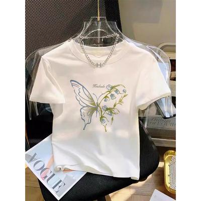 South Korea Dongdaemun Unisex's 2024 Summer New Loose Pure Cotton Short Sleeved T-shirt Small and Slimming Top