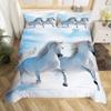 Galloping Horse Bedding Set Horse Duvet Cover Twin Full Queen King Farmhouse Animals Comforter Cover for Kids Girls Teens Room