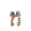 Clearance sale at a loss European and American light luxury petal zircon earrings earrings s111 silver needle fringed earrings jewelry