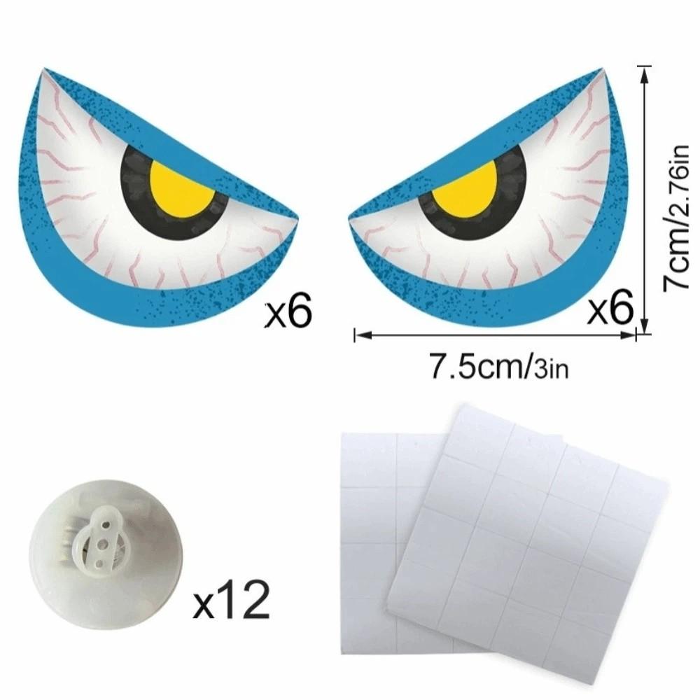 

3D Design Halloween LED Night Light Luminous Effect 3D Wall Sticker Outdoor Decor Style-F