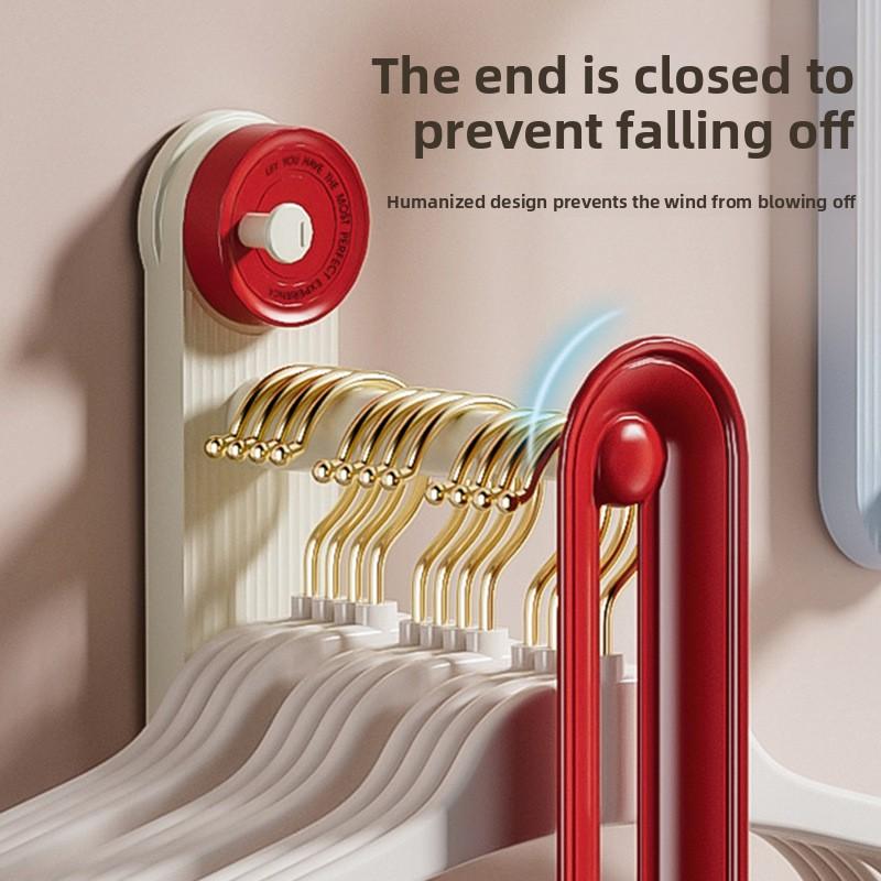 Double-layer Retractable Adjustable Balcony Household Suction Cup Storage Rack