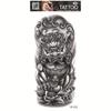 Adesivi per tatuaggi impermeabili Yuanhua - Totem con testa di lupo e disegni di testo arabo