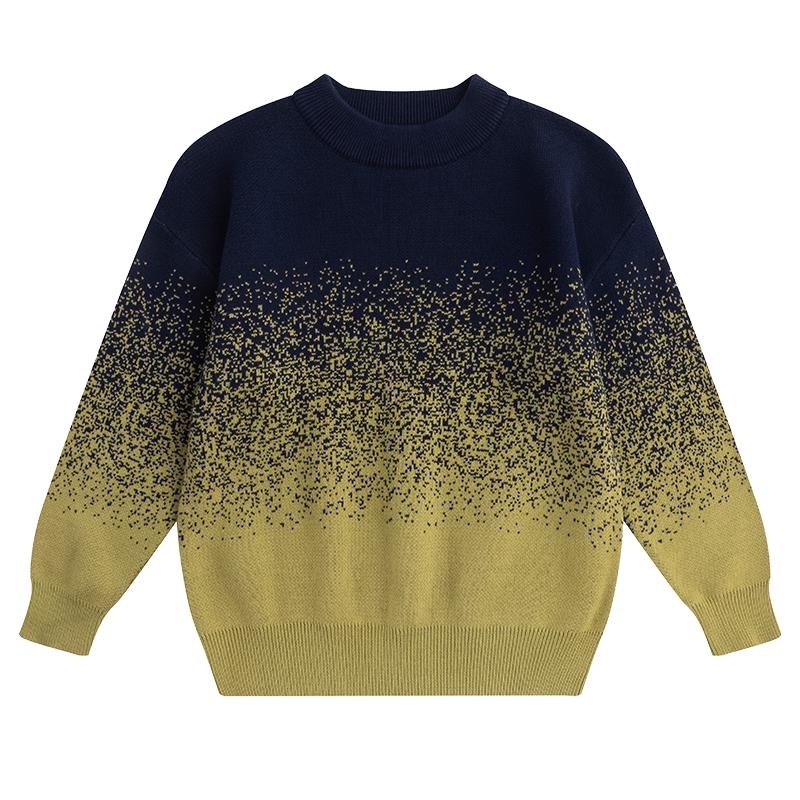 Little Elephant Ham Boys  Half-Turtleneck Cotton Sweater 120 cm