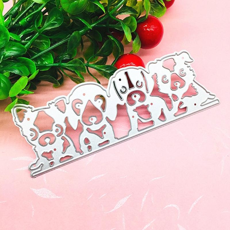 Cute Dog Animal Metal Cutting Dies Handmade Crafts DIY Scrapbooking Embossing Supplies for Children Kids Girls Boys