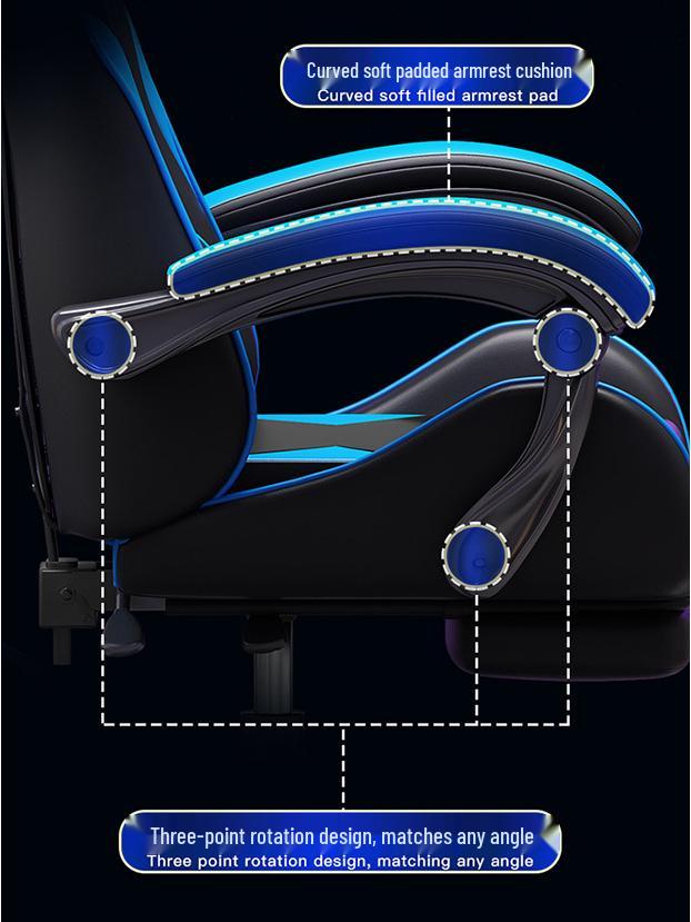 Ergonomischer Liege-Gaming- und Bürostuhl für Zuhause oder Internetcafé
