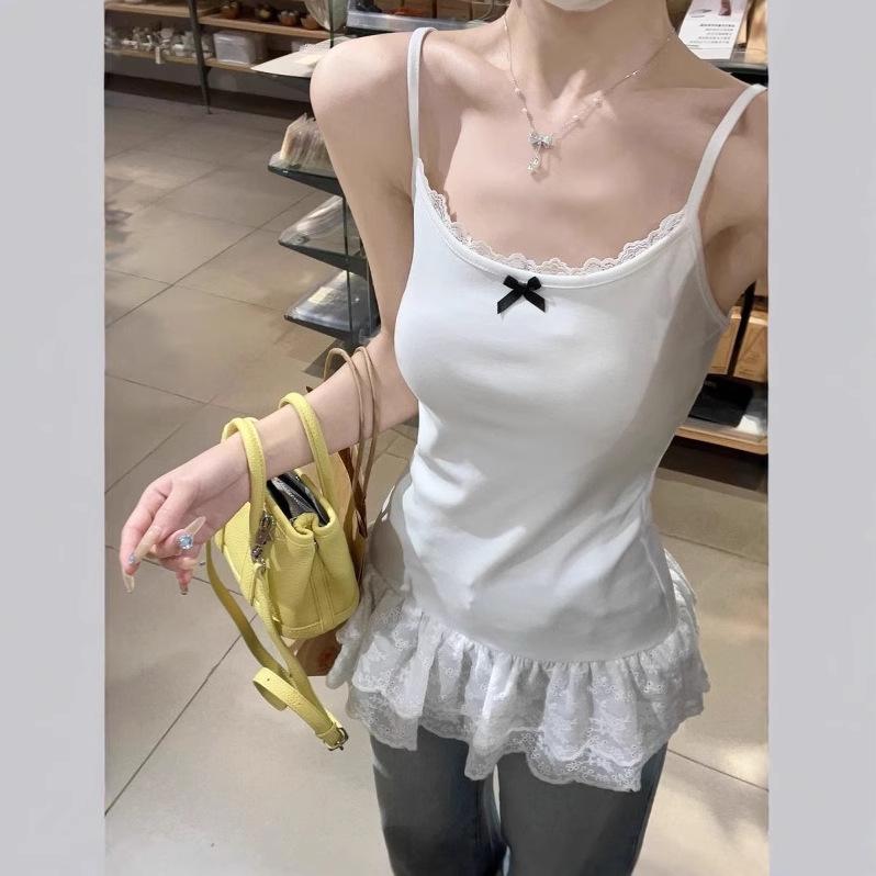 Bílé krajkové tílko pro ženy - Jarní/letní vrstva