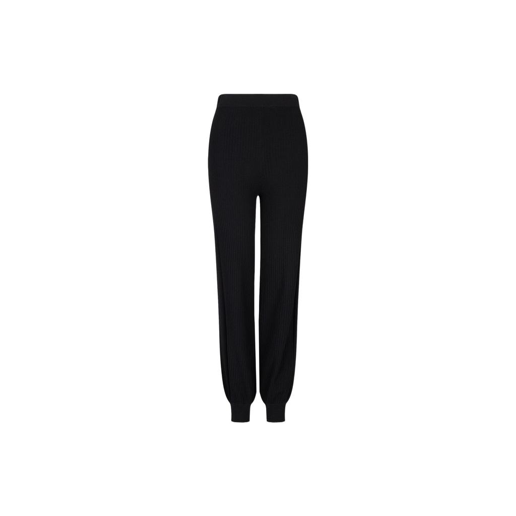 Armani Exchange Fw22 Solid Slim Fit Knit Jogger Pants Women bottoms Black 6LYP1B-YMH6Z-11200