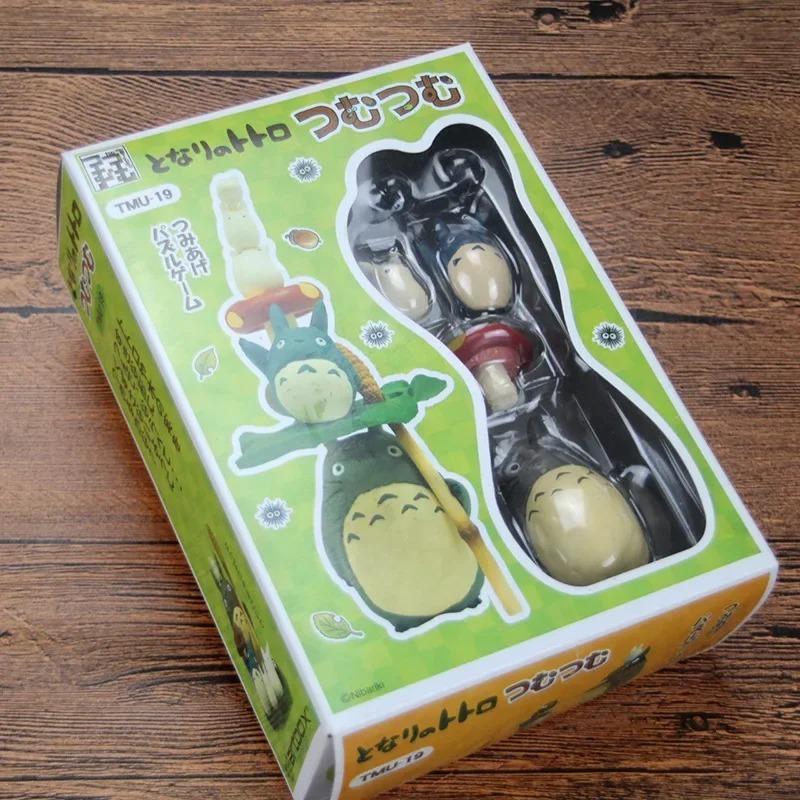 Totoro Impilabile Figure Carine Inclusi Piccolo Totoro Sprite della Polvere Bambola Carina Modello da Collezione Giocattolo Decorazione per la Casa Regalo per Fan Anime Compleanno dei Bambini