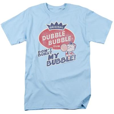 Dubble Bubble Burst T Shirt Unisexs Licensed Gum Light Blue