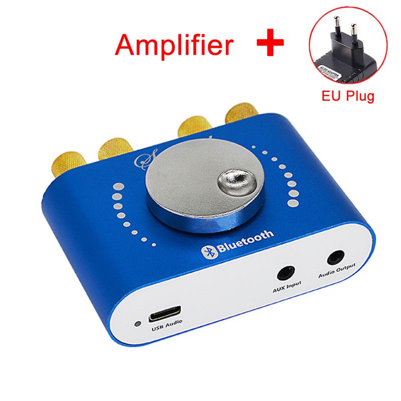 Bluetooth 5.0 Digital Audio Power Amplifier S Class D Mini HiFi Stereo 200W *2 12V/24V Home Car USB Music Sound Card AMP Speaker