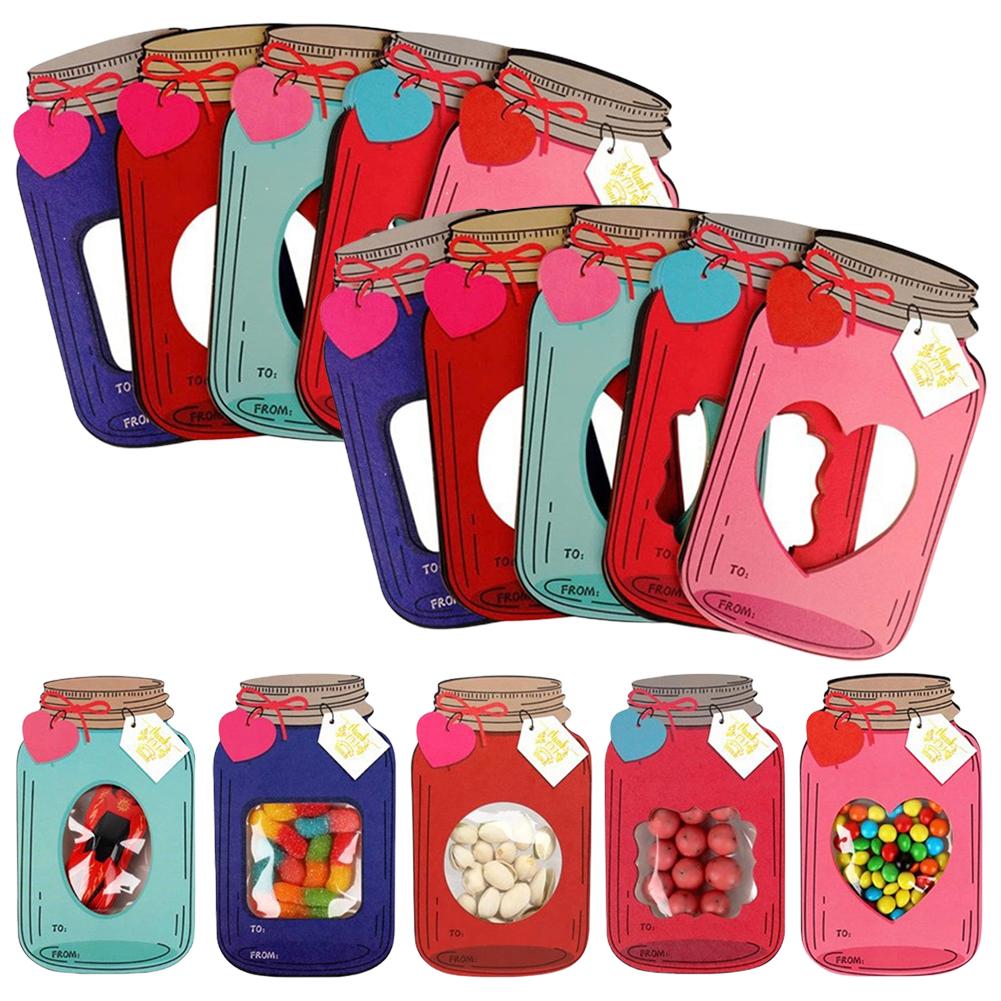 50/100 Pack Mason Jar Funny Valentines Exchange Cards Valentines Day Exchange Cards Valentines Gifts for Boys and Girls