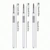 Metal Nail Art Brushes Silver 2, 4, 6 for 3D Carving Crystal Nail Design, Gel Nail Painting Tool