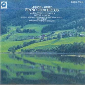 

CD CZERNYSTEFANSKA ChopinGrieg Piano Concertos COCO75813 Japan Classical Used