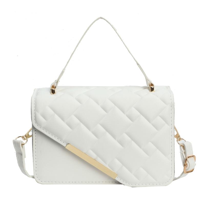 Fashion Handbag Solid Color Shoulder Bag Niche High Sense Hardware Small Square Bag Versatile Messenger Bag Tide