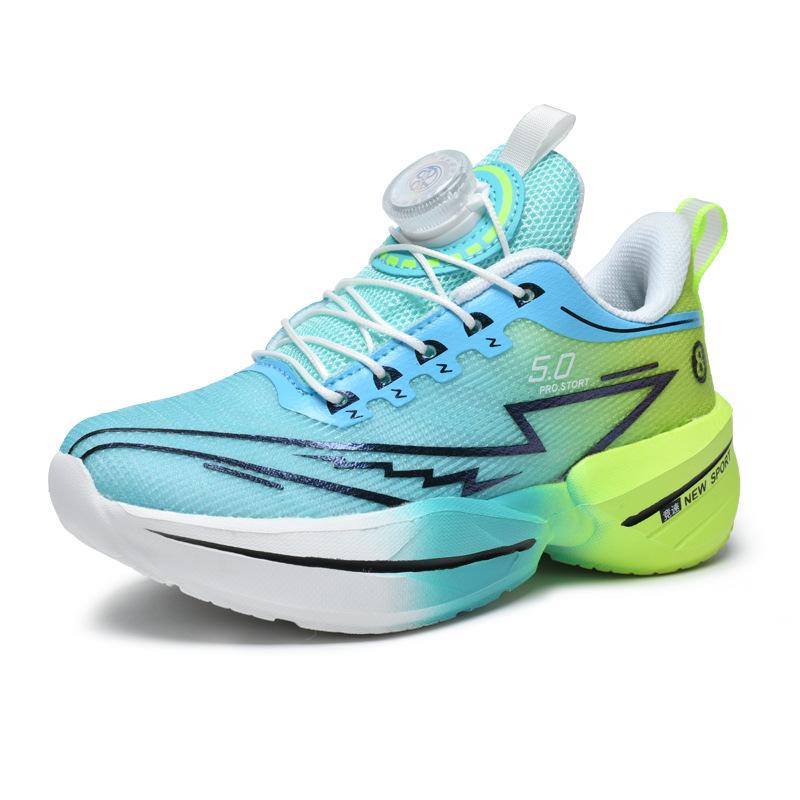 Children's Colorful Fashion Sneakers 2025 Boys Street Tide Casual Breathable Shoes Rotating Buckle Girl Outdoor Running Shoes