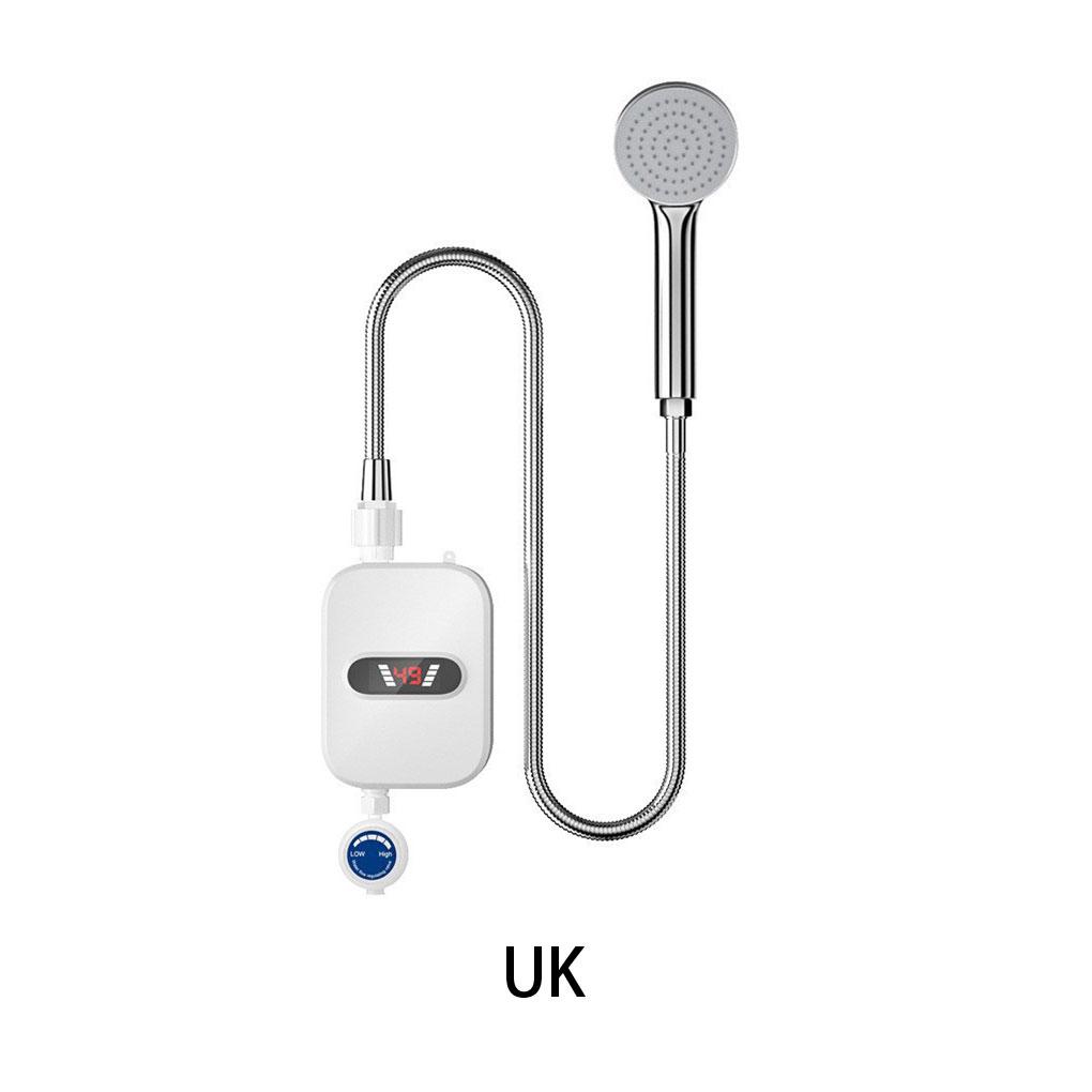 3000W Elektrischer Mini-Durchlauferhitzer Badezimmer Wasserhahn Armatur Sofort-Wassererhitzer Duschkopf-Set für Badezimmer Wasser Dusche