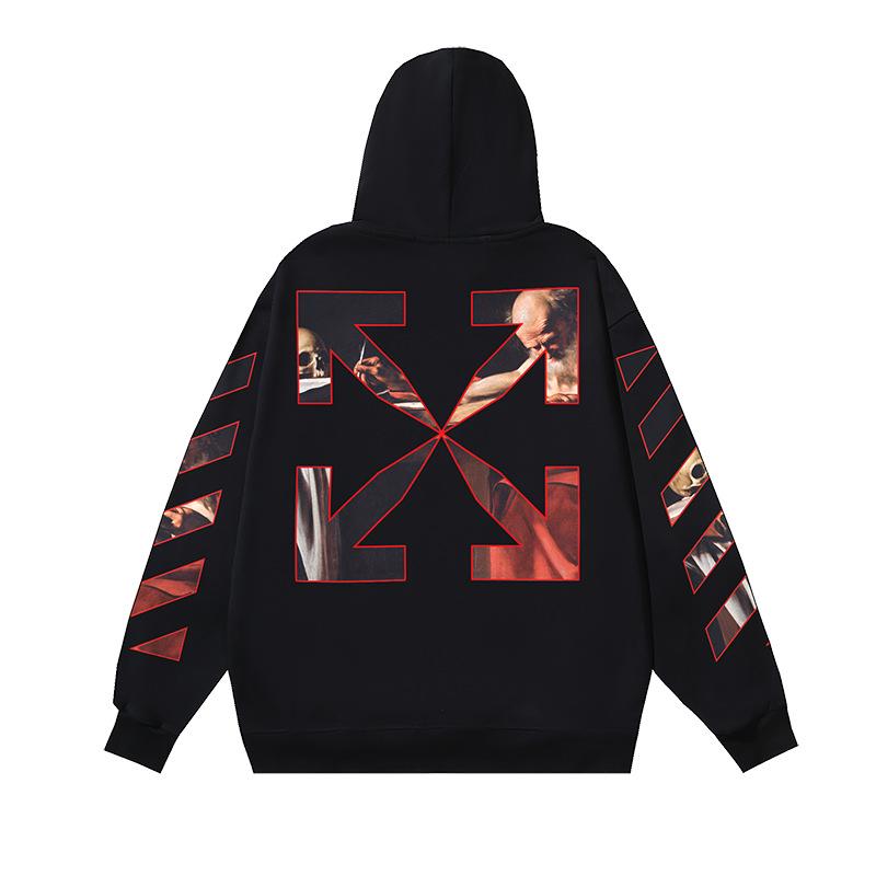 2024 A/W Caravaggio Oil Painting Arrow Stripe Hoodie