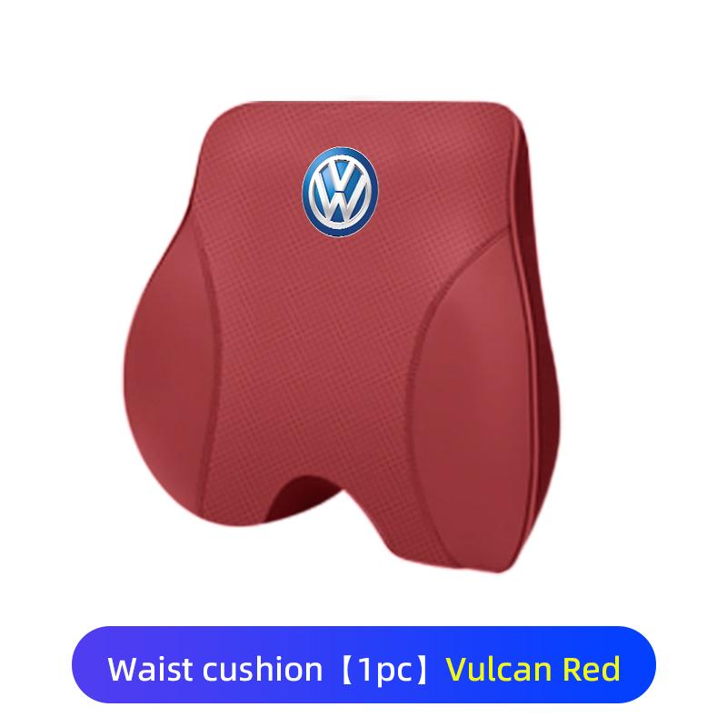 For Volkswagen VW Car Headrest Lumbar Support Cotton Neckpillow Waist Cushion Golf 4 5 6 7 Polo Jetta Sagitar Magotan Passat B5 zr7