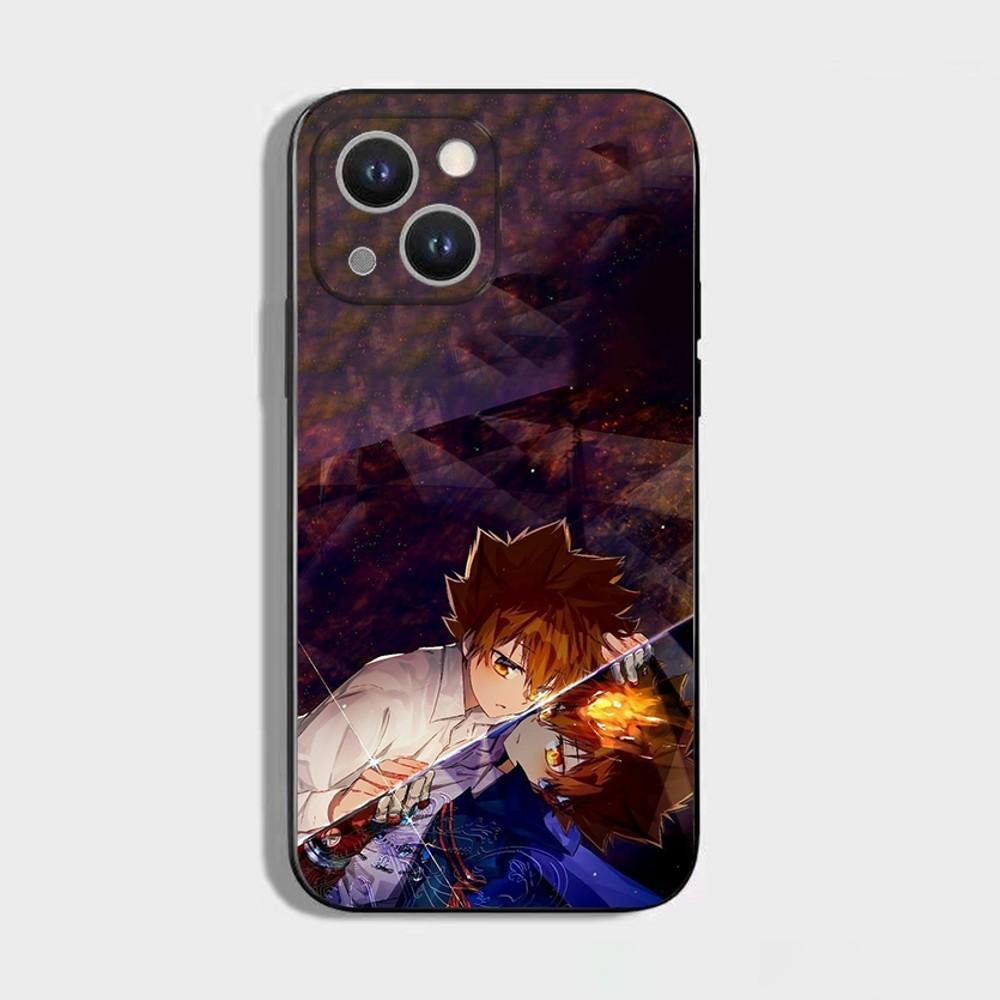 Katekyo Hitman Reborn Phone Case For iPhone 16,15,14,13,12,11 Plus,Pro Max,XS,X,XR,SE,Mini,8,7,Soft Silicone Black Cover