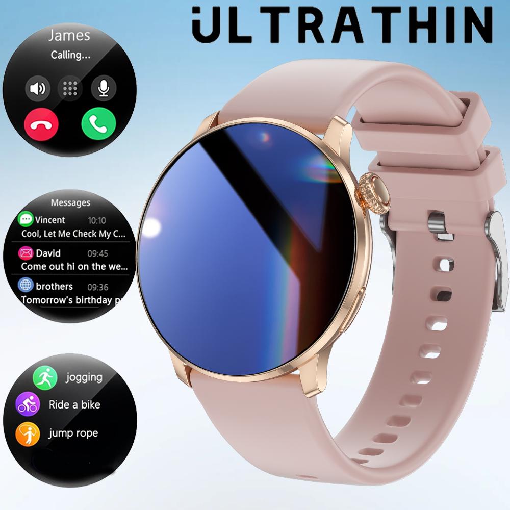 NEW 8MM Ultra-thin body Fashion SmartWatch 1.43"AMOLED HD Screen Women's Health Heart Rate Bluetooth Call Woman Smart Watch
