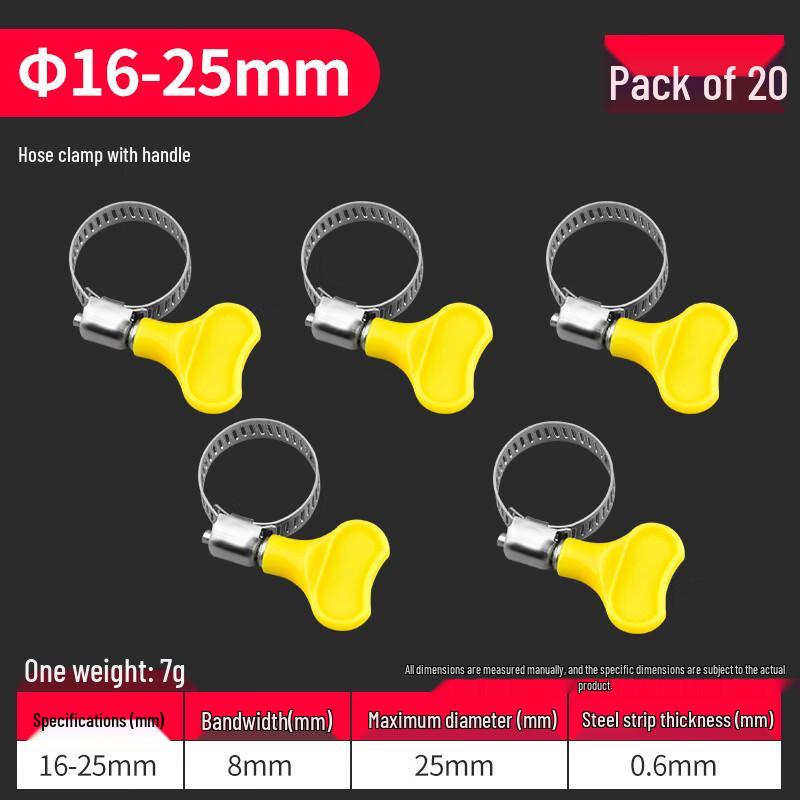 Jiemengzhe Stainless Steel Hose Clamps with Plastic Handle