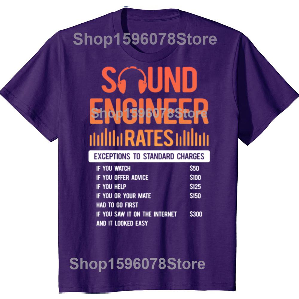 Studio Audio Engineer Rate Sound Guy Tech T-shirt Oversized Short-sleeved Shirt Harajuku Y2K Clothing Men's T-shirt