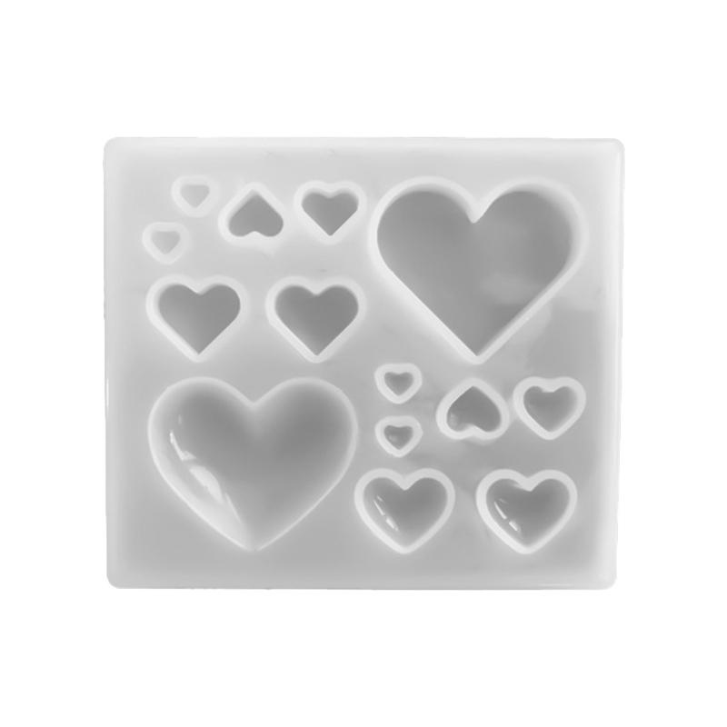 Heart Silicone Mold Resin Jewelry Mold Pendant Mold Heart Epoxy Casting Mold for DIY Keychain Hairclips Earrings Making 1