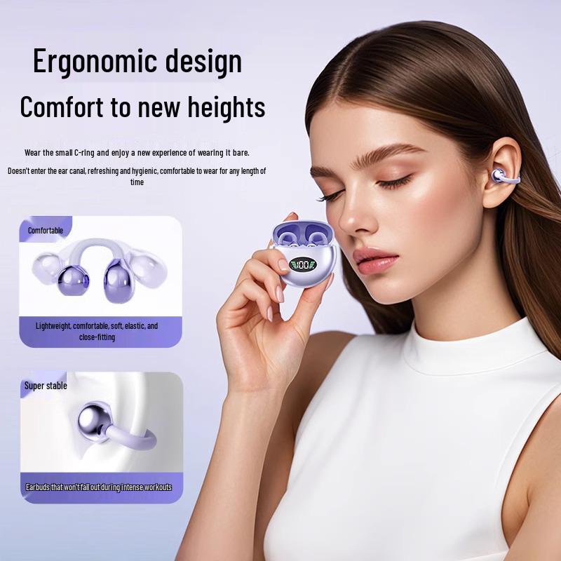 Q71 Bluetooth Earclip: Bone Conduction, High-Quality Sound, Noise Reduction, Long Battery Life, Universal Sports Model.
