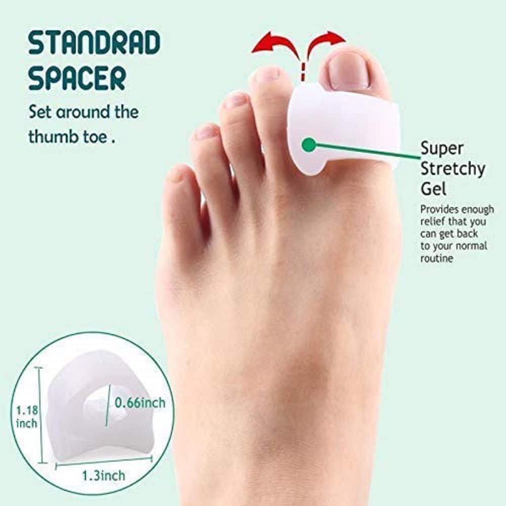 Hooipo Bunion Corrector and Hallux Valgus Bunion Splints Protector Foot Support Kit Relief Pain for Big Toe Joint Hammer Toe Separator Protective