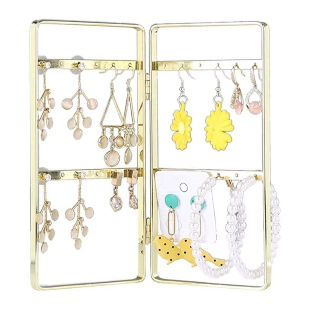 Nordic Style Jewelry Rack Foldable Earrings Storage Shelf Necklace Display Stand  Counter